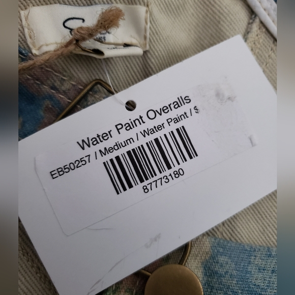 NWT Easel Laney Mae Overalls Watercolor Patchwork - Picture 8 of 11